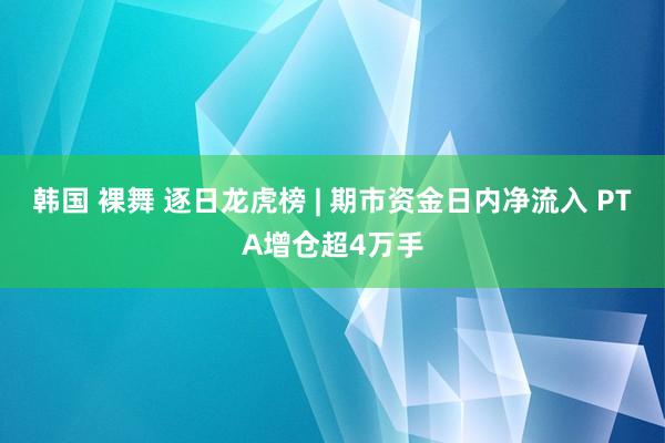 韩国 裸舞 逐日龙虎榜 | 期市资金日内净流入 PTA增仓超4万手