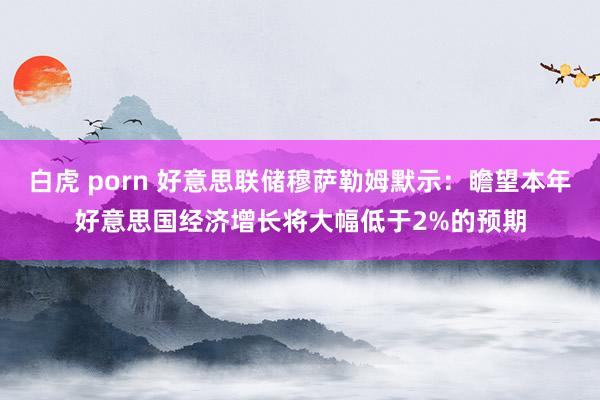 白虎 porn 好意思联储穆萨勒姆默示：瞻望本年好意思国经济增长将大幅低于2%的预期